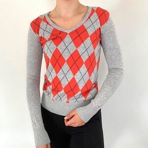 Vintage Tommy Hilfiger argyle sweater, size XL